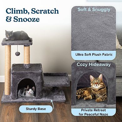 PetMaker Multi-Level Cat Tree with Scratching Post & Play Area