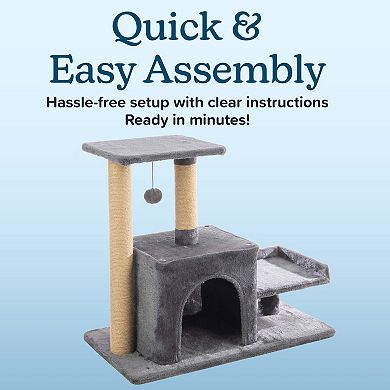 PetMaker Multi-Level Cat Tree with Scratching Post & Play Area