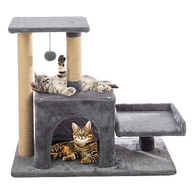 PetMaker Multi-Level Cat Tree with Scratching Post & Play Area