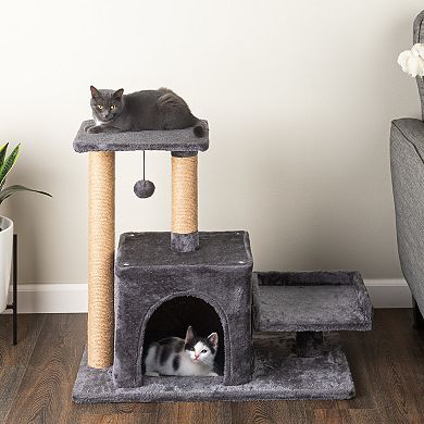 PetMaker Multi-Level Cat Tree with Scratching Post & Play Area