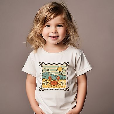 Crab Frame - Toddler Short Sleeve Graphic T-Shirt