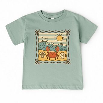 Crab Frame - Toddler Short Sleeve Graphic T-Shirt