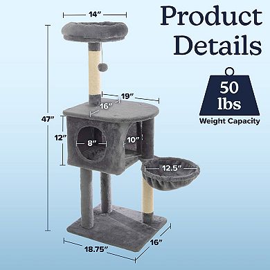 PetMaker 47-inch Multi-Tier Cat Tree Tower