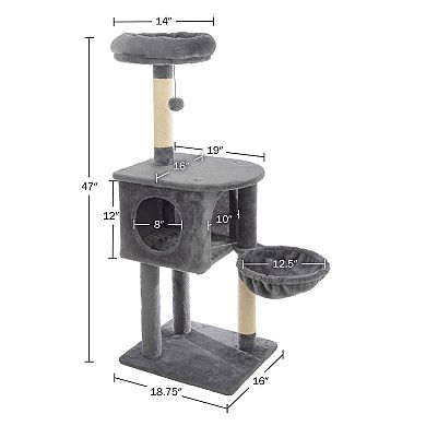 PetMaker 47-inch Multi-Tier Cat Tree Tower