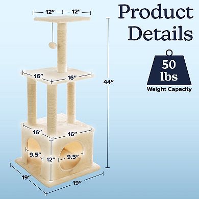 PetMaker 44-inch Multi-Tier Cat Tree Tower