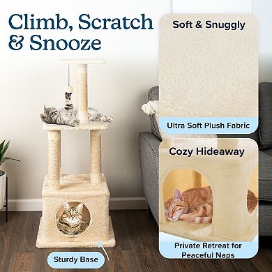 PetMaker 44-inch Multi-Tier Cat Tree Tower