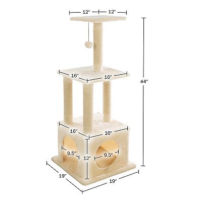 PetMaker 44-inch Multi-Tier Cat Tree Tower