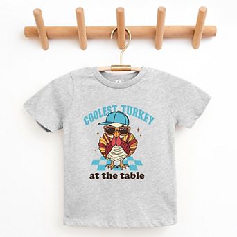 Coolest Turkey At The Table - Youth Short Sleeve Graphic T-Shirt