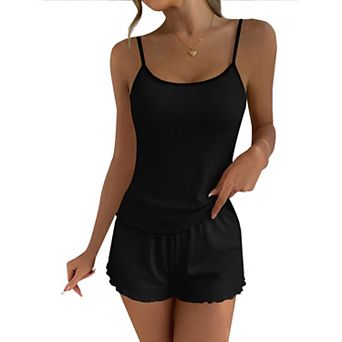 Ekouaer Pajama Sets for Women Pjs Cute Print Sleepwear Tank Top with Shorts
