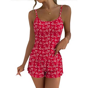 Ekouaer Women's Printed Lightweight Tank Top and Shorts Pajama Set