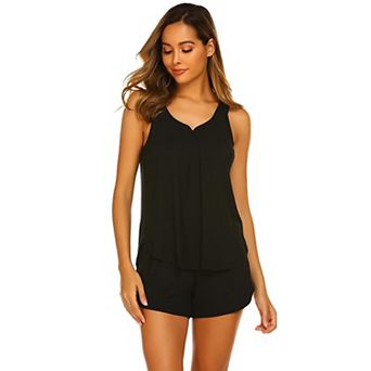 Ekouaer Pajamas Sets for Women Tank Tops with Shorts Sleepwear Nightwear Pj Set