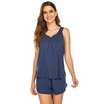 Ekouaer Pajamas Sets for Women Tank Tops with Shorts Sleepwear Nightwear Pj Set