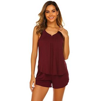 Ekouaer Pajamas Sets for Women Tank Tops with Shorts Sleepwear Nightwear Pj Set