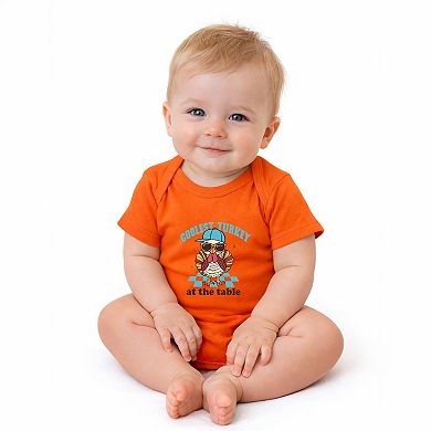 Coolest Turkey At The Table - Baby Short Sleeve Graphic Bodysuit