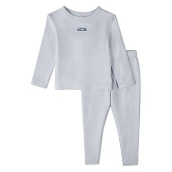 2 pc Boys "Vintage Race Car" Embroidered Pull-On Pajama Set