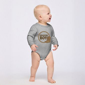 Country Boy Rope and Boots - Infant Fleece BodySuit