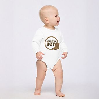 Country Boy Rope and Boots - Infant Fleece BodySuit