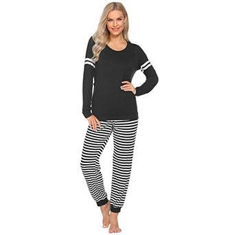 Ekouaer Maternity Pajama Set Nursing Pjs Women Breastfeeding Pregnancy Long Sleeve Top & Pant