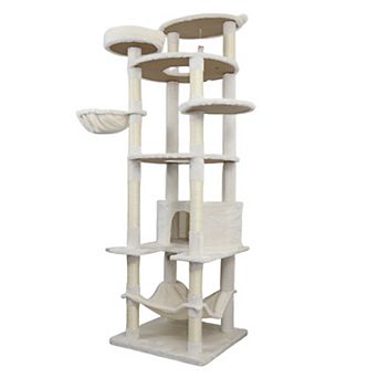 Heybly 78-Inch Cat Tree Tower for Indoor Cats with Large Condo, Big Hammock, Top Platform