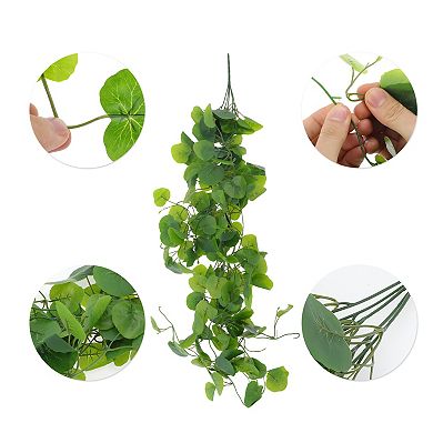 2 Pcs Artificial Hanging Ivy Plants for Home Decoration Green 41.3"