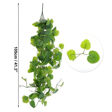 2 Pcs Artificial Hanging Ivy Plants for Home Decoration Green 41.3"