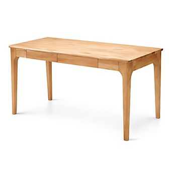 Heybly 47" Home Office Writing Desk with Smooth Edges and 2 Drawers