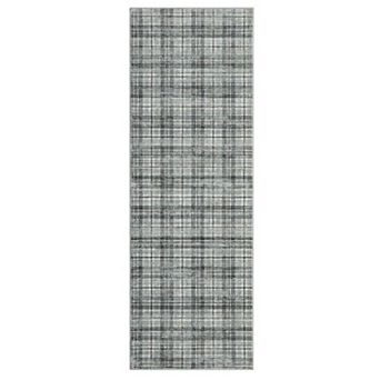 Red Rectangular Polyester Kitchen Bedroom Laundry Entryway Hallway Geometric Checkered Indoor