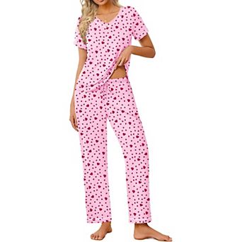 Ekouaer Pajamas for Women Set Two Piece Lounge Soft Pajama Sets and Pants Pj Loose Sleepwear