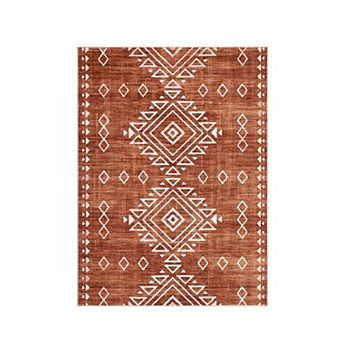 Polyester Imitation Cashmere Rectangular Hallway Office Foldable Flower Printed Persian Washable Rug