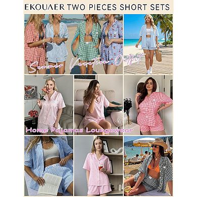 Ekouaer Two Piece Set for Women Outfits Travel Sweatsuits Lounge Set