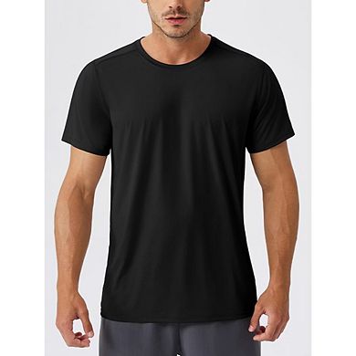 Men's Quick Dry Athletic T-Shirt Short Sleeve Top for Gym, Running & Training