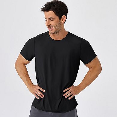 Men's Quick Dry Athletic T-Shirt Short Sleeve Top for Gym, Running & Training