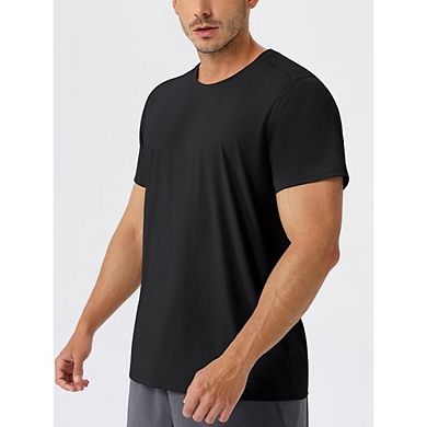 Men's Quick Dry Athletic T-Shirt Short Sleeve Top for Gym, Running & Training