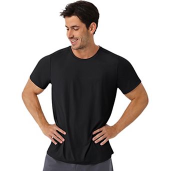 Men's Quick Dry Athletic T-Shirt Short Sleeve Top for Gym, Running & Training