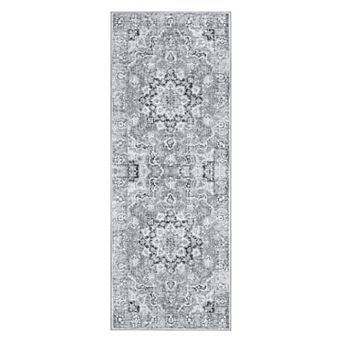 Machine Washable Area Rug Oriental - Thin, Vintage, mark Resistant, Non-Slip