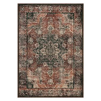 Machine Washable Area Rug Oriental - Thin, Vintage, mark Resistant, Non-Slip