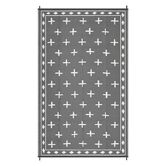 Waterproof Outdoor Rug, Modern Reversible Plastic Straw Patio Camping Rugs