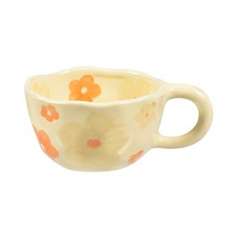 Ceramic Flower Coffee Mug for Latte Tea Milk— Mother's Day Gift