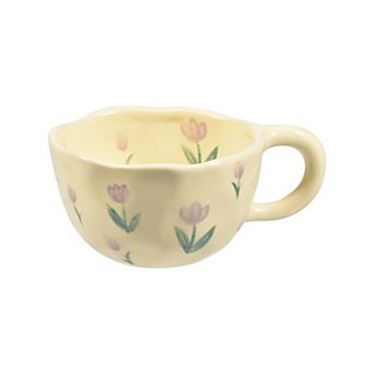 Ceramic Flower Coffee Mug for Latte Tea Milk— Mother's Day Gift