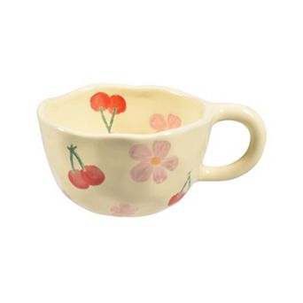 Ceramic Flower Coffee Mug for Latte Tea Milk— Mother's Day Gift