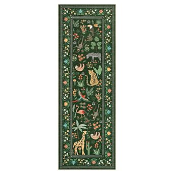 Washable Animal Rug, Non-Slip Vintage Low Pile Carpet for Living Room, Bedroom, Kids Room