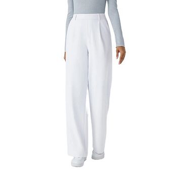 Womens Dress Pants Straight Leg Pull On Stretchy High Waisted Work Casual Outfits With Pockets