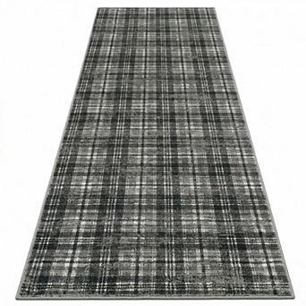 Plaid Rug, Geometric Washable Rug, Stain-Resistant Carpet for Living Room, Bedroom, Dining Room
