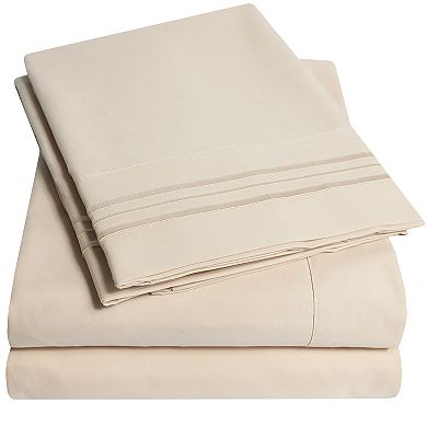 Sweet Home Collection Essentials 18"-24" Extra Deep Pocket, Double Brushed Microfiber Sheet Set