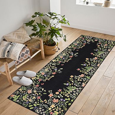High-Density 1200GSM Polyester Velvet Plush Printed Area Rug with Non-Skid Backing