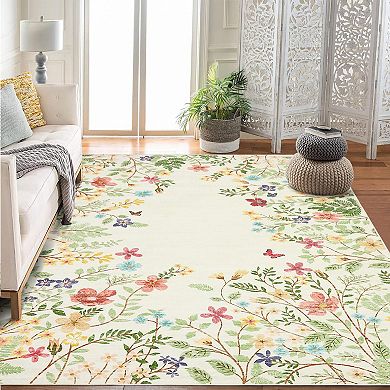 High-Density 1200GSM Polyester Velvet Plush Printed Area Rug with Non-Skid Backing