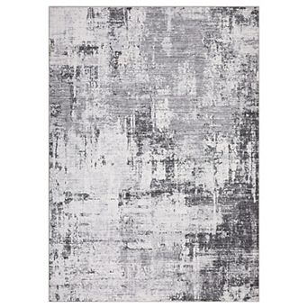 Non-Slip Washable Abstract Long Rug Soft Runner Carpet with Rubber Backing for Hallway, Bedroom
