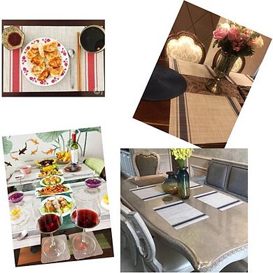 PVC Placemats, Washable & Heat-Resistant, Set of 4