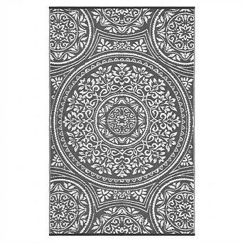 Outdoor Waterproof Rug Plastic Vintage Carpet, RV Camping Floor Mat for Patio Balcony Picnic Beach