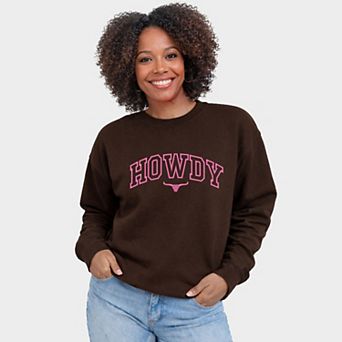 Embroidered Howdy Bull Varsity - Women's Graphic Sweatshirt